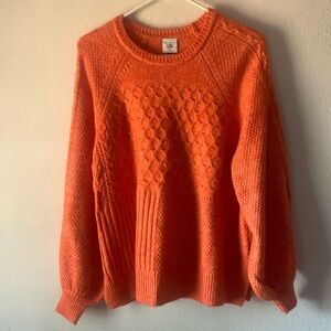 Cabi Harvest Pullover Orange Knit sweater Small